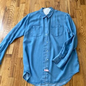 Chambray top- EUC